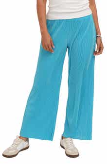 Plisse Wide Leg Pants