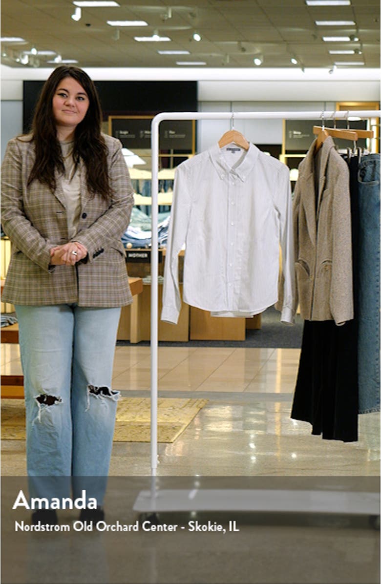 Stripe Cotton Blend Button-Down Shirt, sales video thumbnail