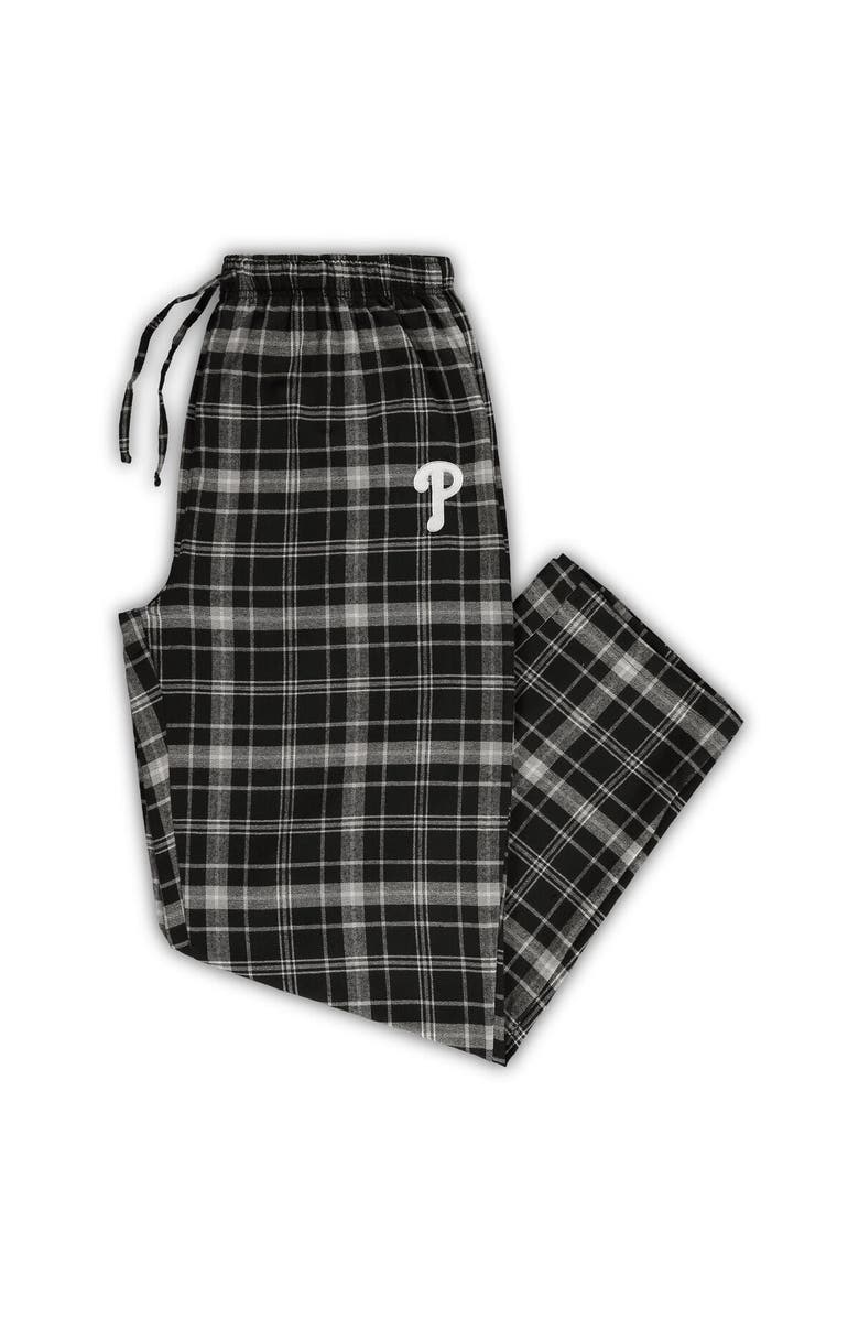 CONCEPTS SPORT Men's Concepts Sport Black/Gray Philadelphia Phillies Big & Tall Team Flannel Pants, Alternate, color,
