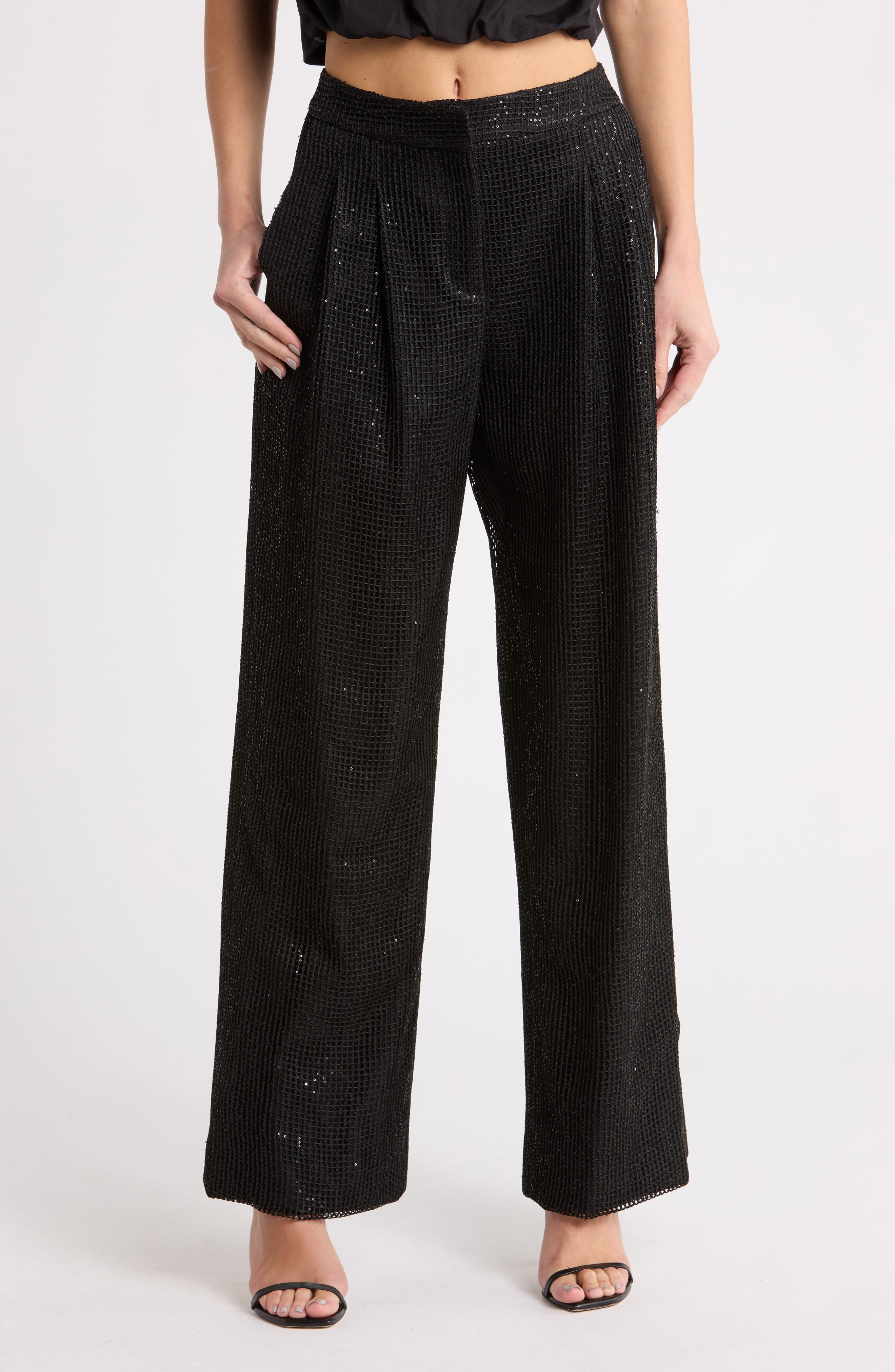 Sulli Sequin Wide Leg Pants