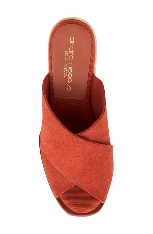 Andre Assous André Assous Filo Sole Motion Espadrille Wedge Slide Sandal In Brick