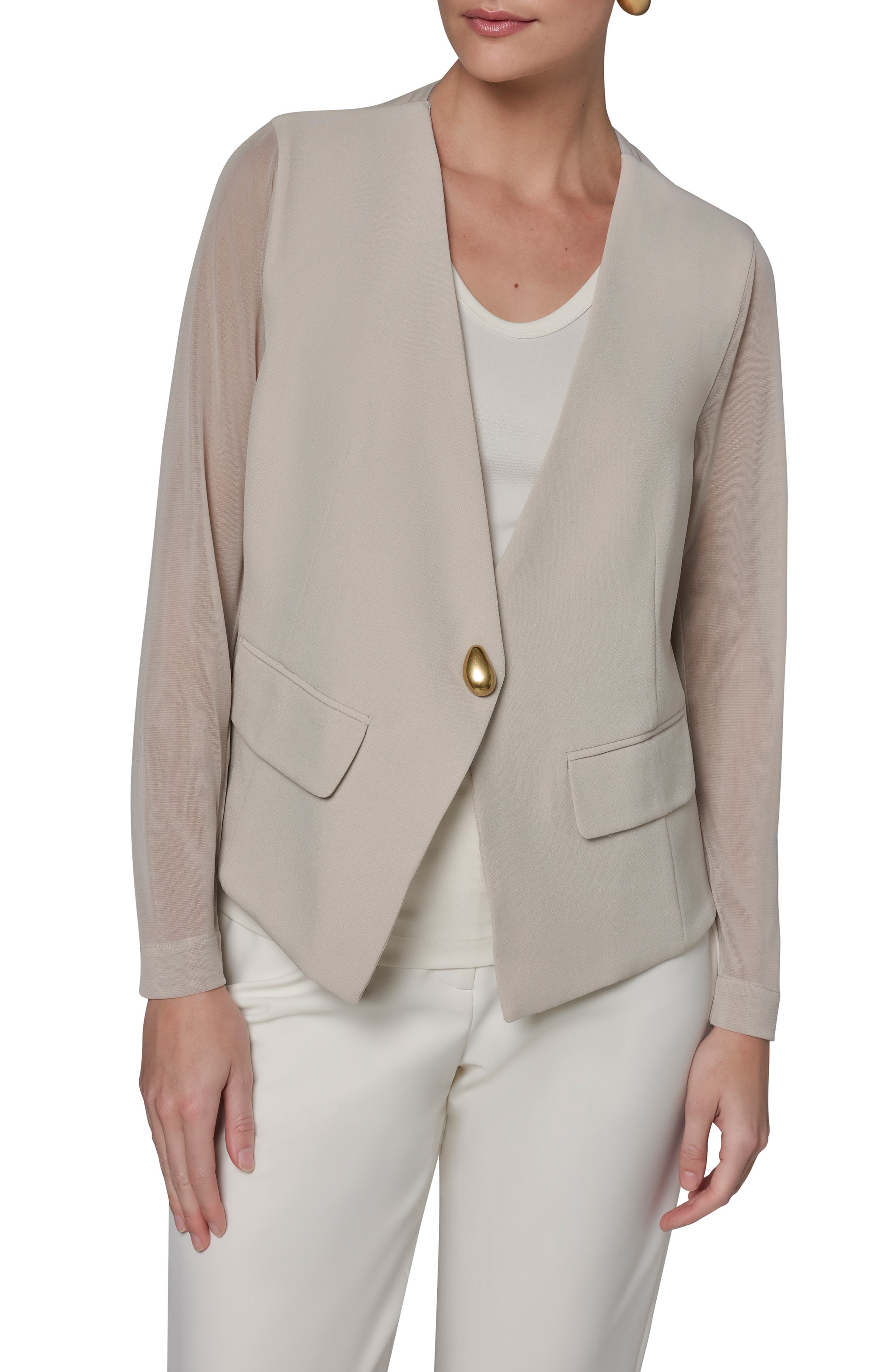 Sheer Contrast Jacket - image 3