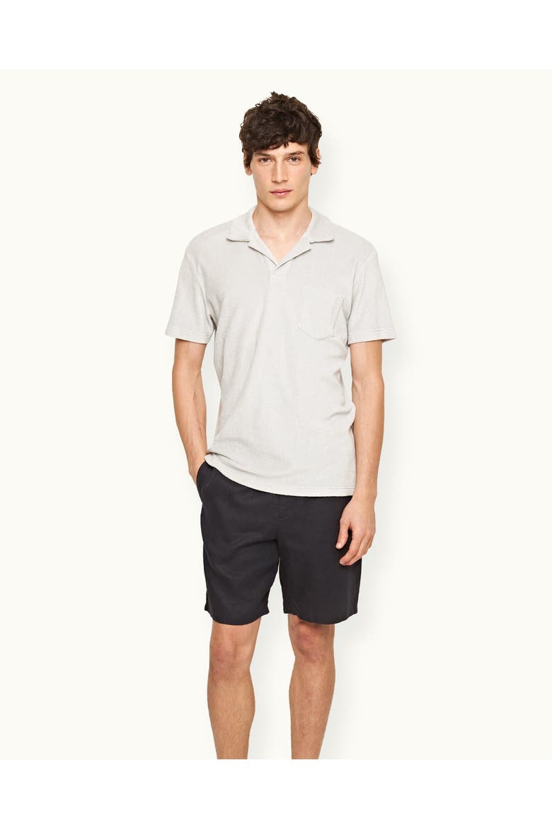 Terry Towelling Tailored Fit Towelling Polo Shirt, Main, color, White Jade