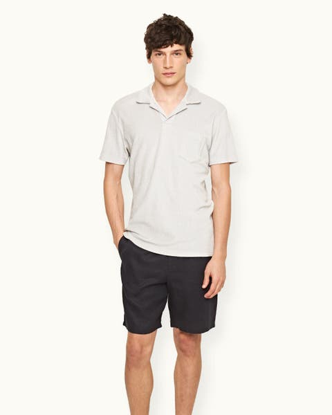 Terry Towelling Tailored Fit Towelling Polo Shirt