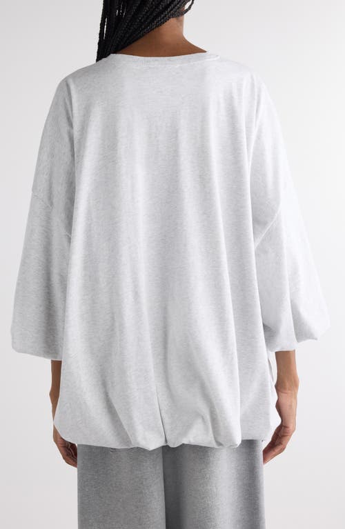 Acne Studios Eniko Bubble Hem Sweatshirt In Grey Melange