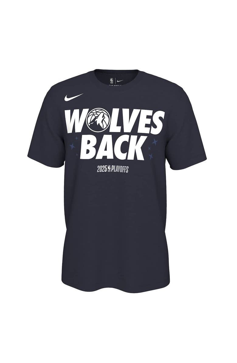 Nike Unisex Nike Navy Minnesota Timberwolves 2025 NBA Playoffs On-Court Mantra T-Shirt, Alternate, color,