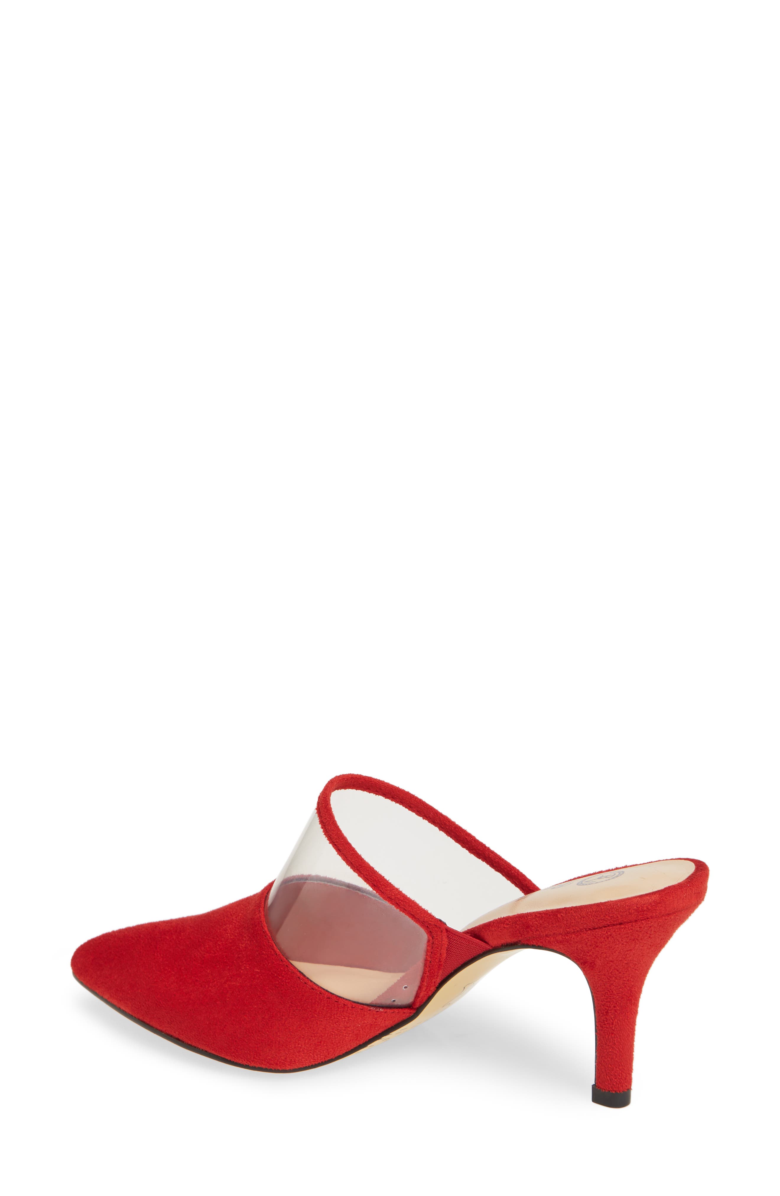 Blakely II Mule, Alternate, color, RED FAUX LEATHER