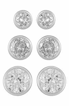 Vince Camuto Set of 3 Cubic Zirconia Stud Earrings