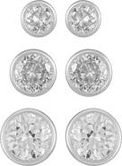 Vince Camuto Set of 3 Cubic Zirconia Stud Earrings