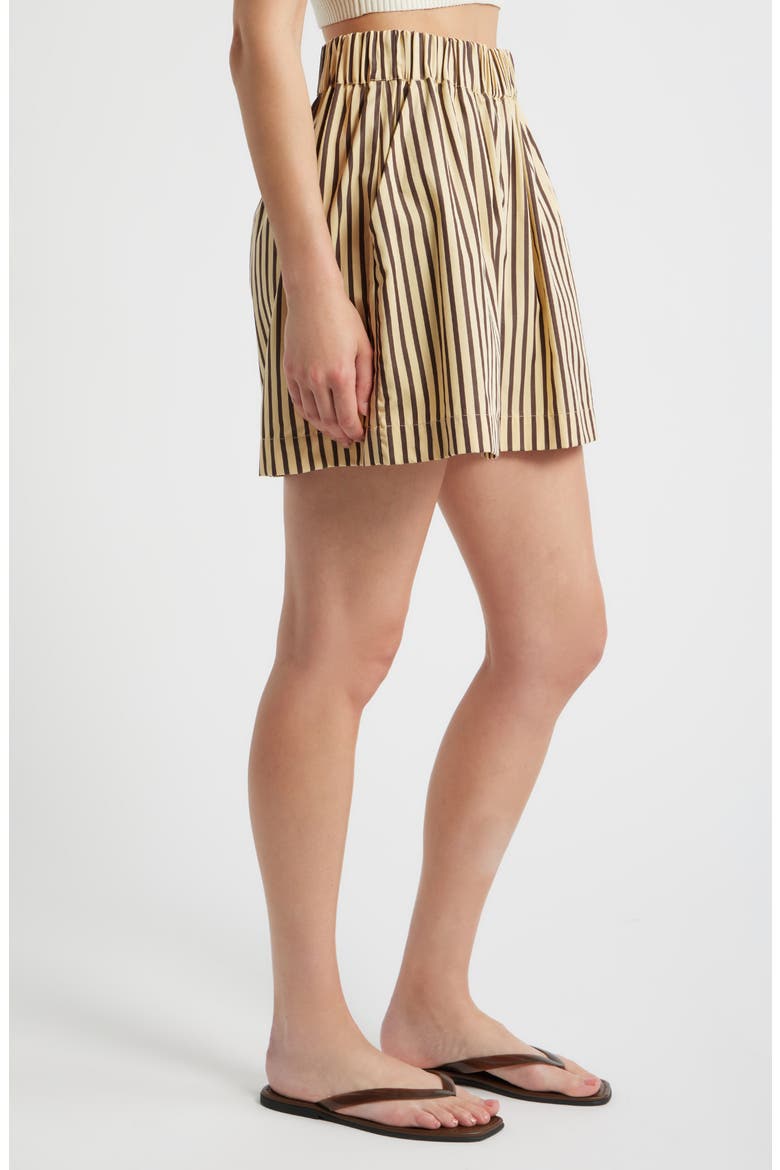 Clemente Striped Cotton Shorts, Alternate, color, CARMEN STRIPE-SAND CIDER
