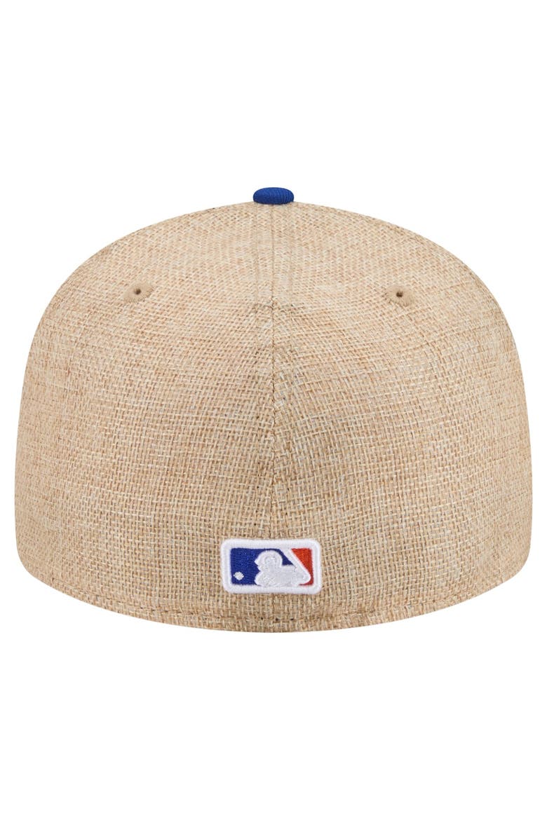 Men's New Era  Natural/Royal New York Mets Twine 59FIFTY Fitted Hat, Alternate, color, Natural