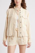 Caslon® Cotton Gauze Utility Jacket