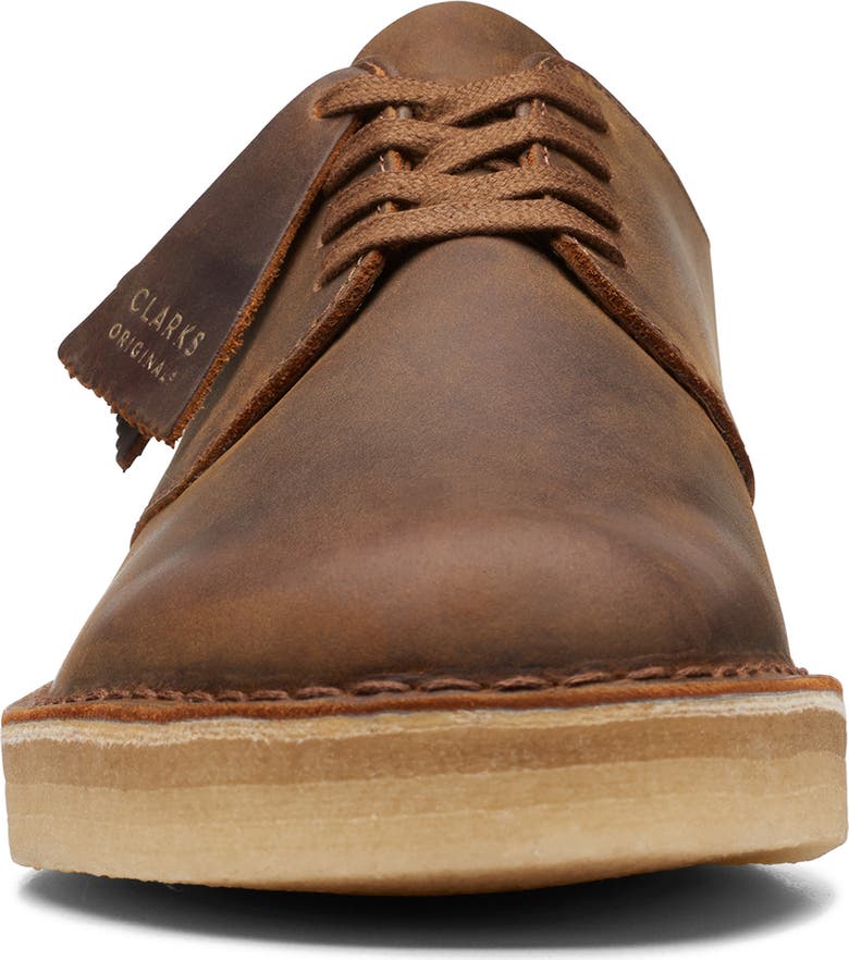 Clarks Originals Coal London Stivaletti Bassi Unisex In Pelle Scamosciata - Allacciatura, Suola In Gomma E PU, Colore Beeswax, Taglia 9.5
