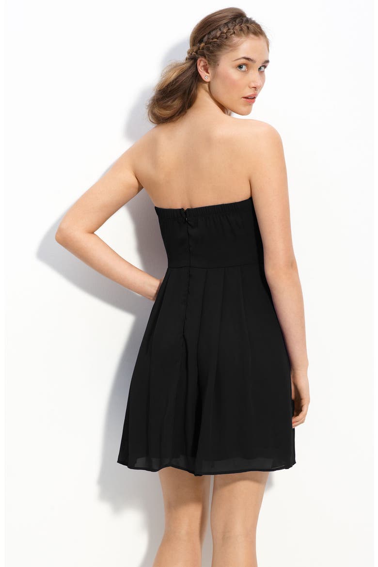 Tiered Bodice Dress, Alternate, color, BLACK