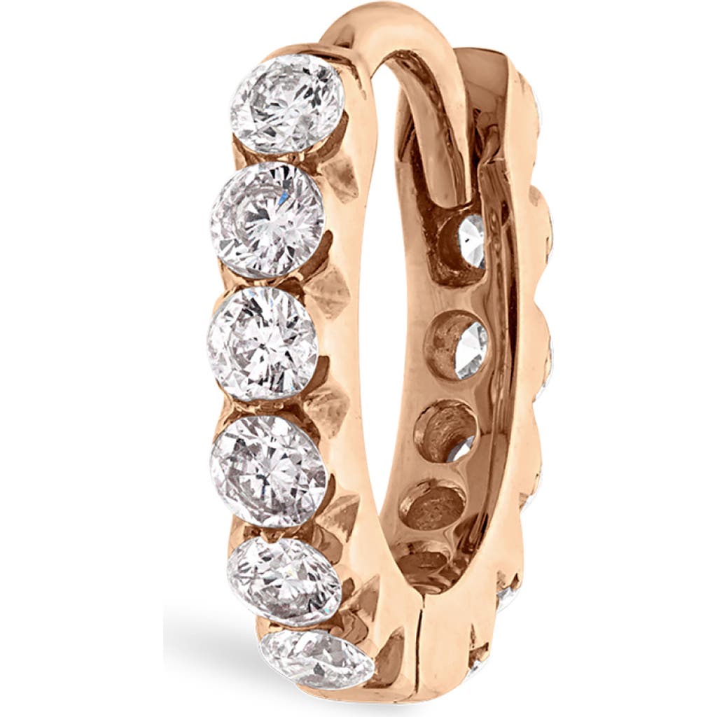 MARIA TASH MARIA TASH INVISIBLE SET DIAMOND SINGLE CLICKER HOOP EARRING