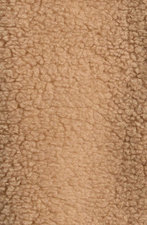 Moncler Teddy Fleece Hooded Romper In Brown