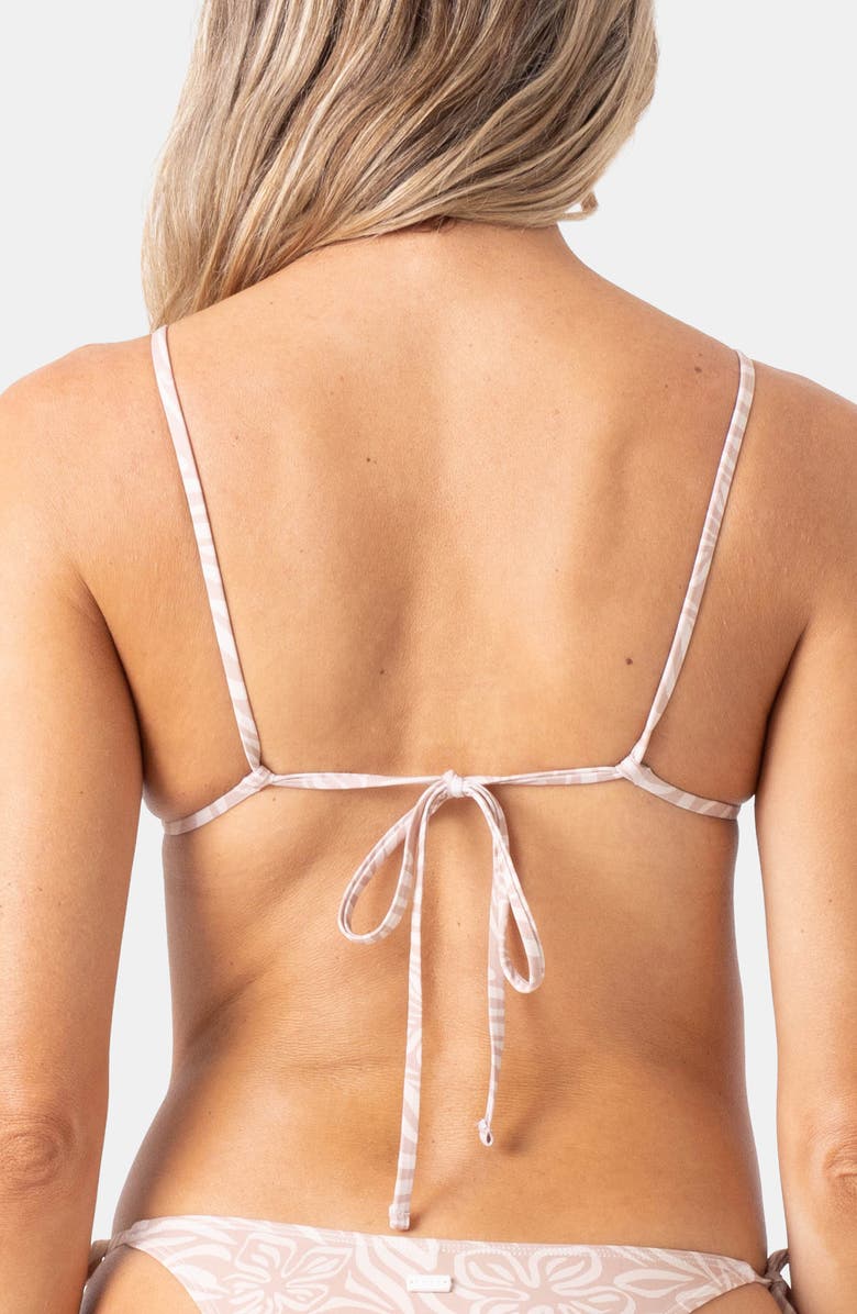 Roxy Wild Thing Built Up Triangle Bikini Top, Alternate, color, Camel/ Ivory