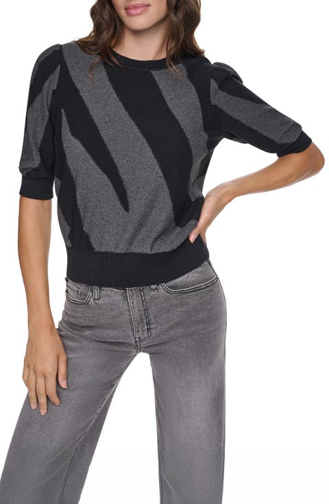 Metallic Colorblock Sweater