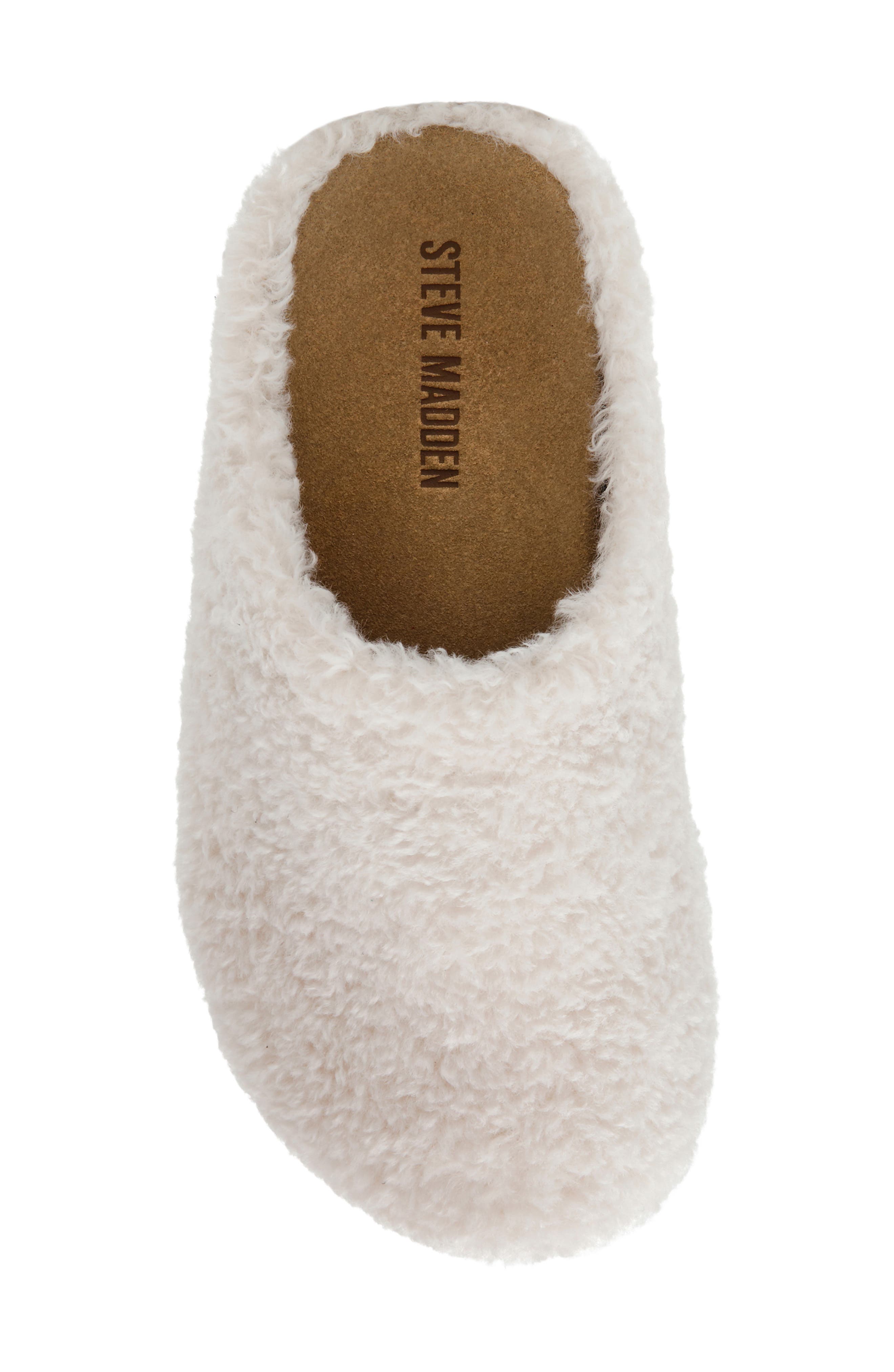 Fond Faux Fur Mule, Alternate, color, OFF WHITE