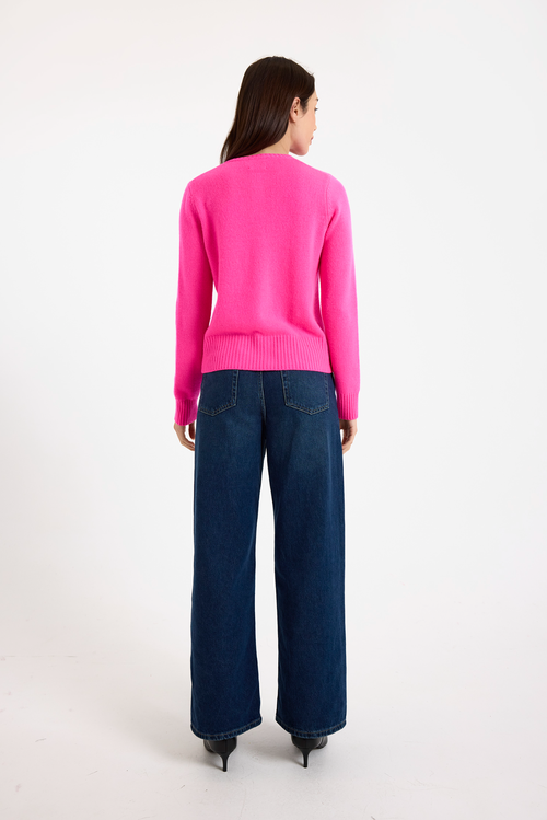Brodie Pure Cashmere Niamh Crew Neck Cardigan