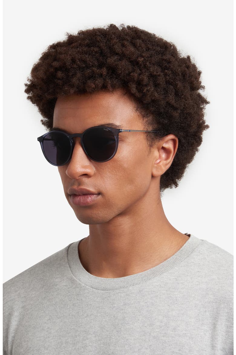 51mm Round Sunglasses, Alternate, color, BLUE SILVER