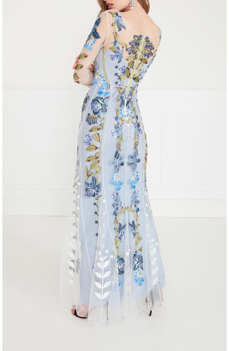 Temperley London Lucille V-Neck Dress, Alternate, color, Frost Blue
