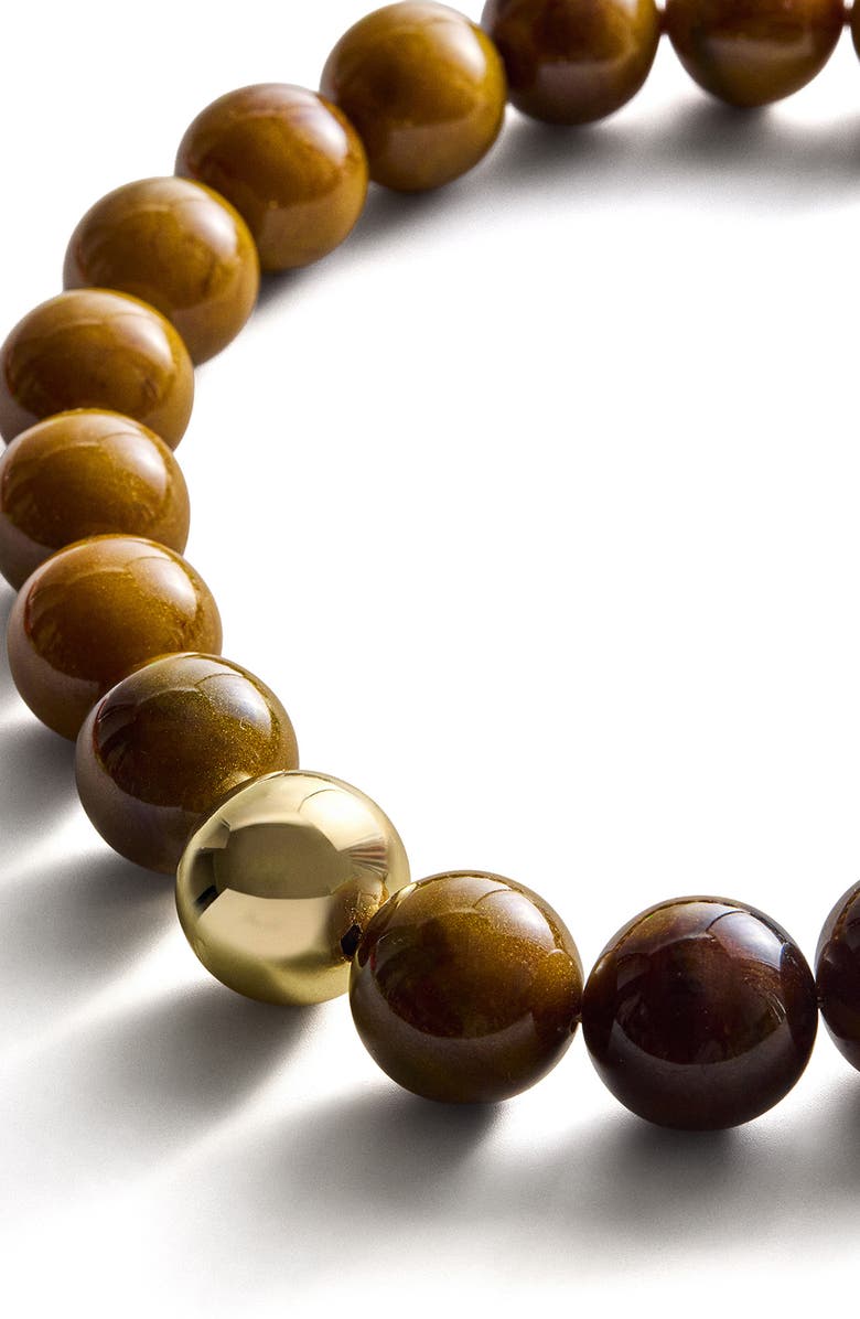 BaubleBar Jane Beaded Necklace, Alternate, color, Brown