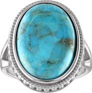 FZN Sterling Silver Turquoise Ring