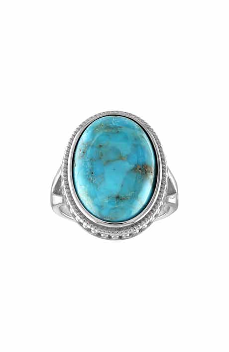 FZN Sterling Silver Turquoise Ring