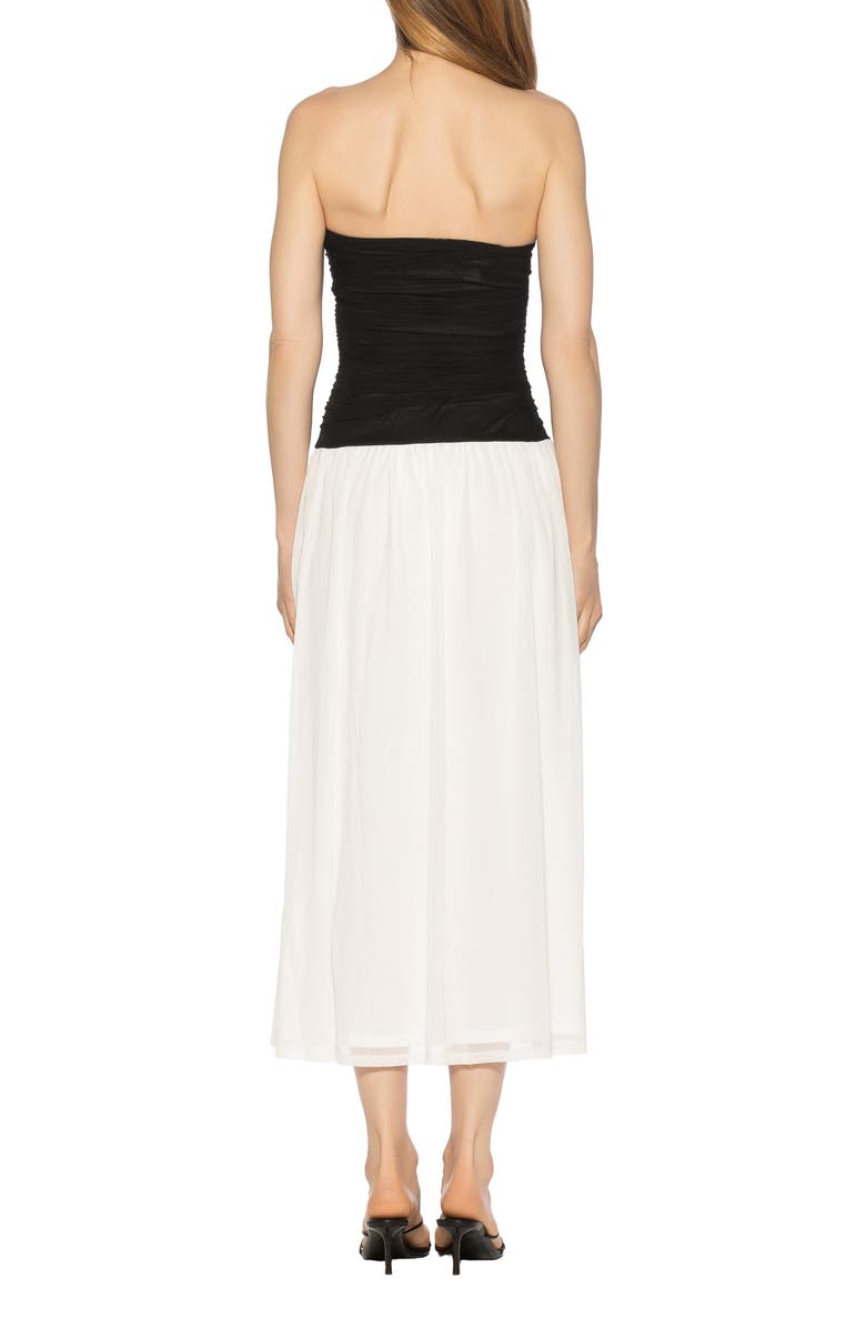 Alexia Admor Seraphina Strapless Midi Dress, Alternate, color, Black/ White