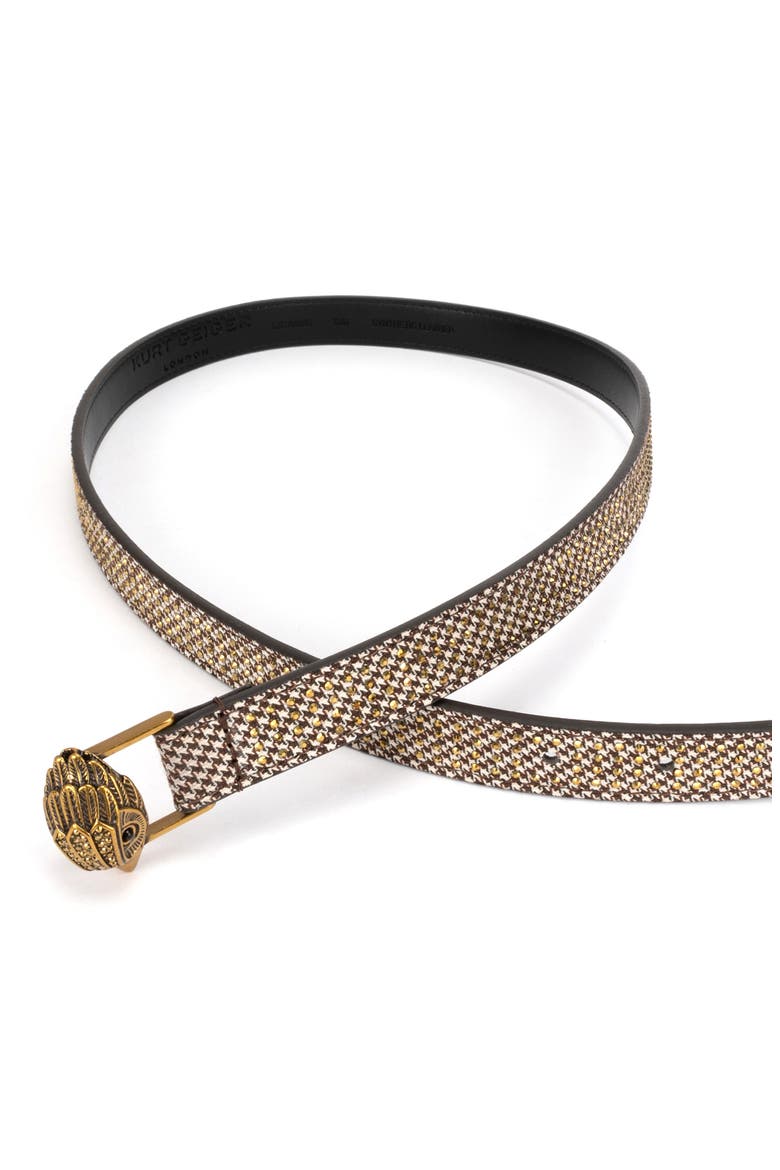 Crystal Houndstooth Belt, Alternate, color, GOLD