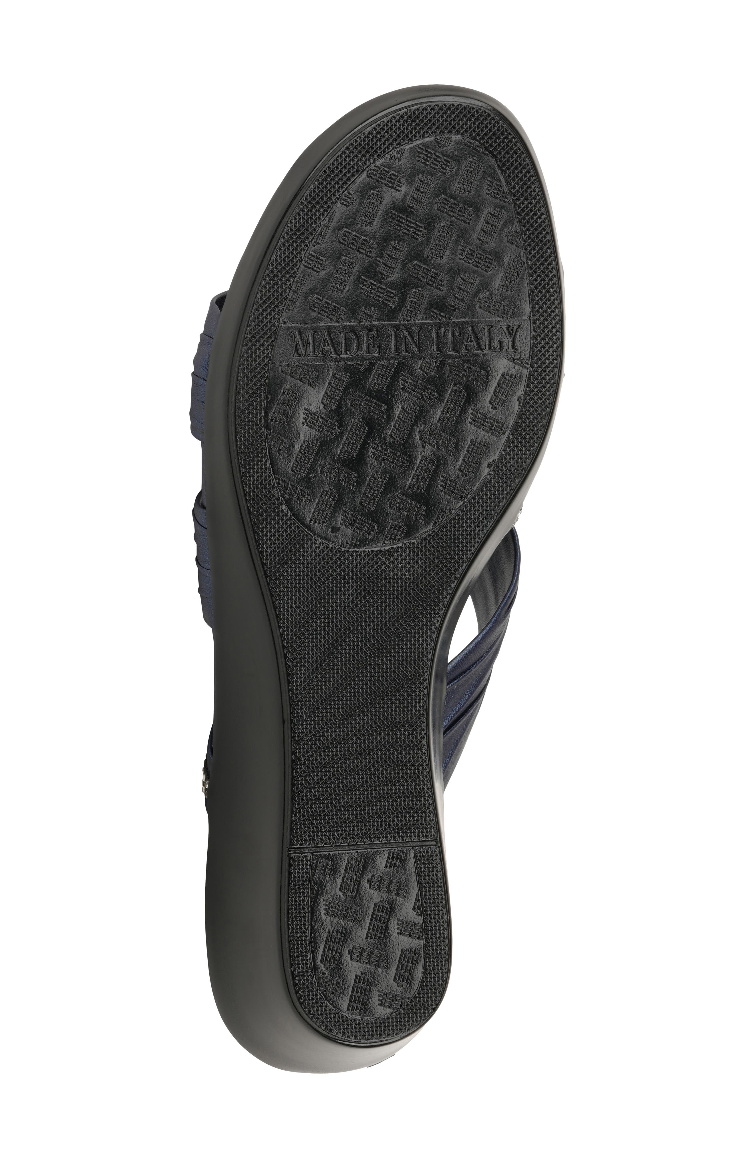 Hollis Wedge Slide Sandal, Alternate, color, BLUE METALLIC