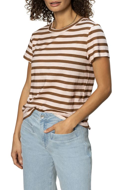Sanctuary The Perfect Geo Print Cotton Blend Knit Top In Earth Pink