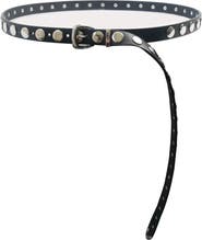 Petit Moments Long Studded Disc Faux Leather Belt