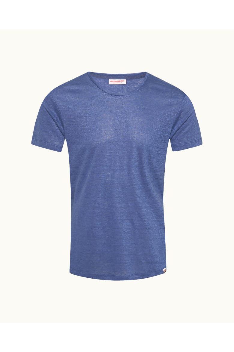 Ob T Linen Tailored Fit Crewneck T-Shirt, Alternate, color, NIGHTFALL BLUE