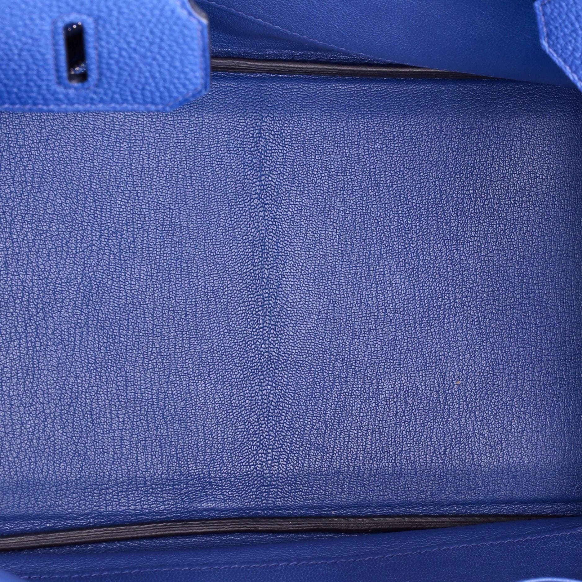 Pre-Owned Hermes Birkin Handbag Blue Togo with Palladium Hardware 30, Alternate, color, Bleu Royal