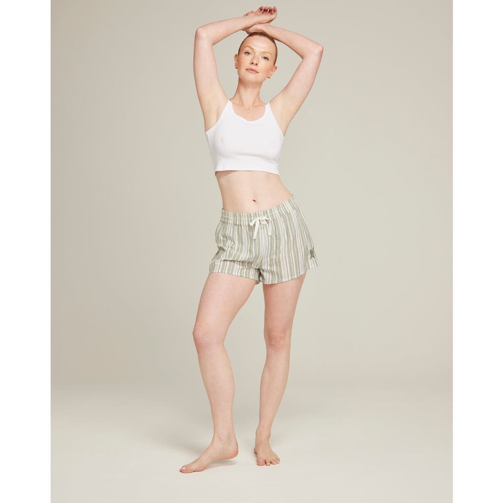 Nudea The Classic Boxer In Sage Stripe