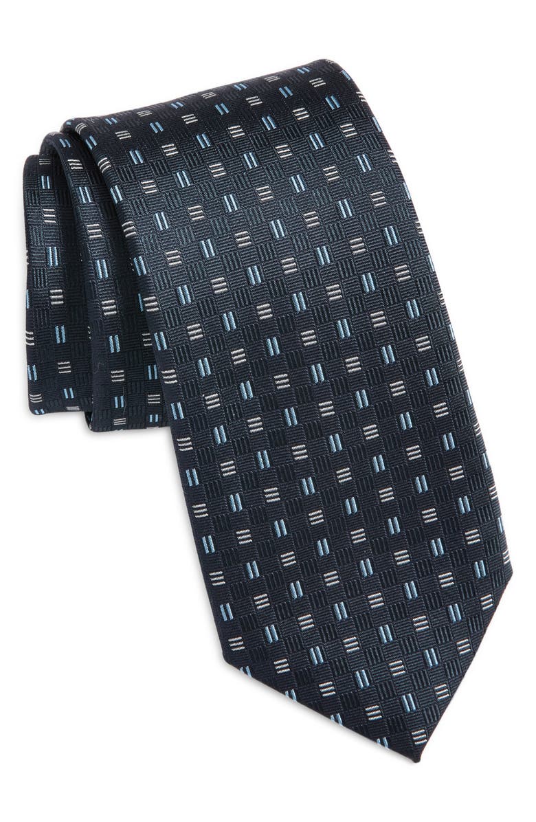 BOSS Geo Jacquard Silk Tie, Main, color, 