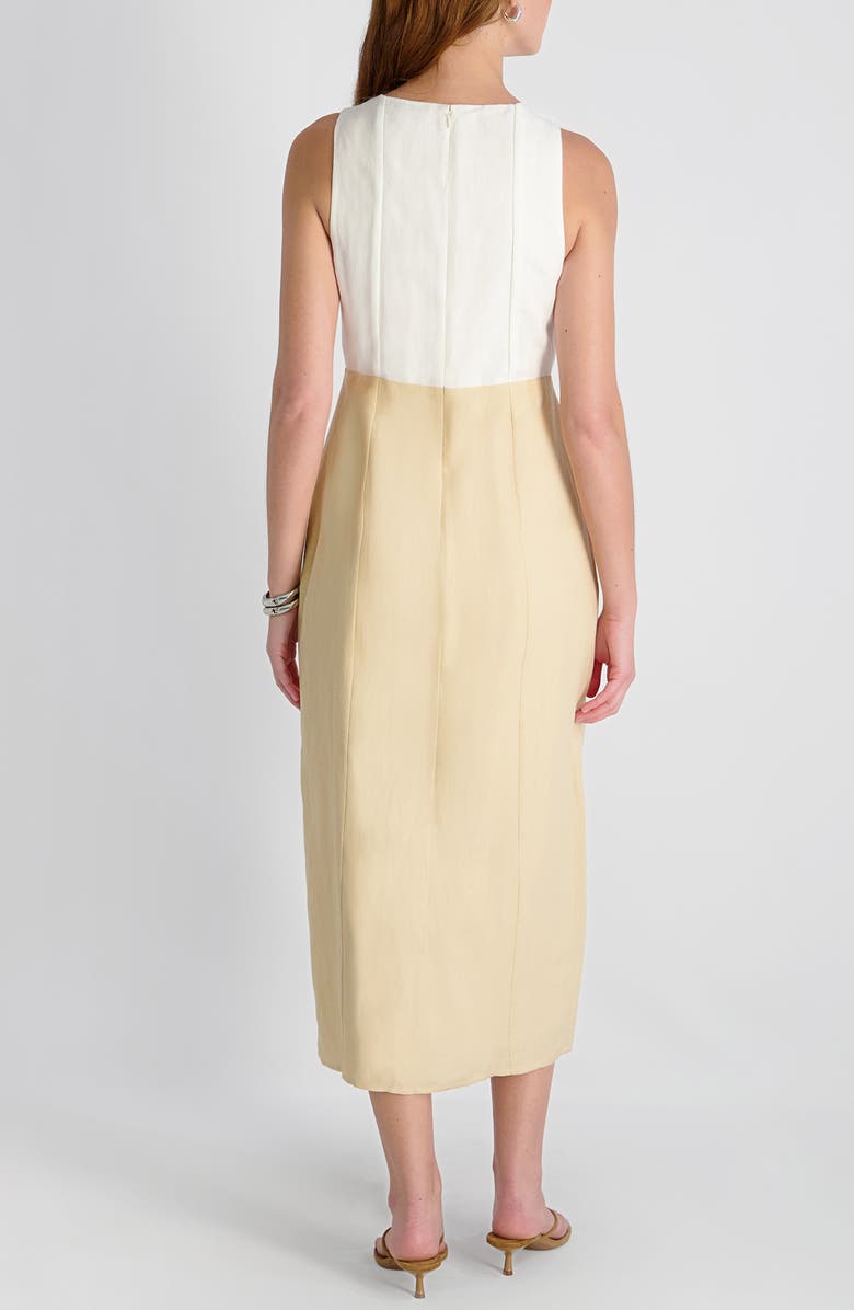 French Connection Cooper Sleeveless Maxi Dress, Alternate, color, Summer White-Tru Beige