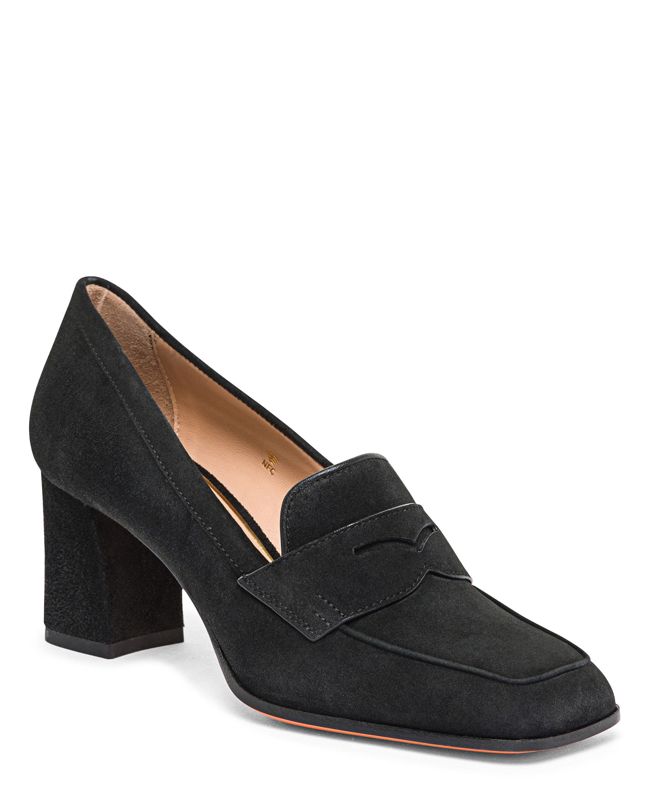 Suede High-Heel Pump, Alternate, color, Black