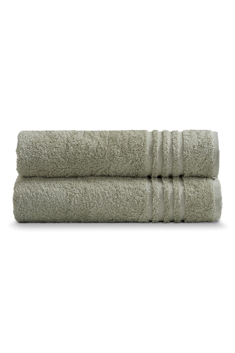Solid Cotton 2-Piece Bath Towel Set, Main, color, SAGE