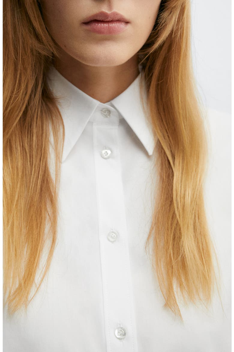 Oversize Cotton Button-Up Shirt, Alternate, color, WHITE