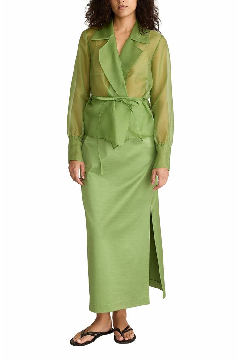 rebecca taylor organza dress Applique Sculptured Midi Dress