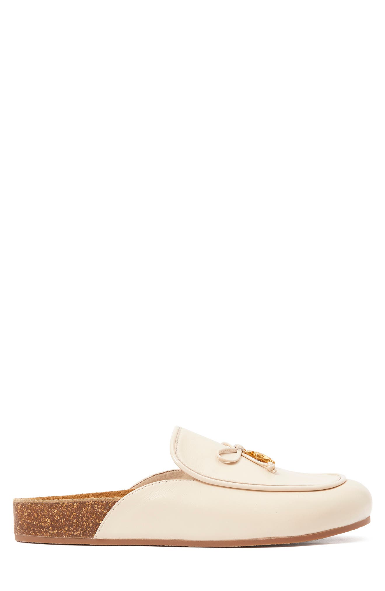 Tory Charm Mule, Alternate, color, WHITE