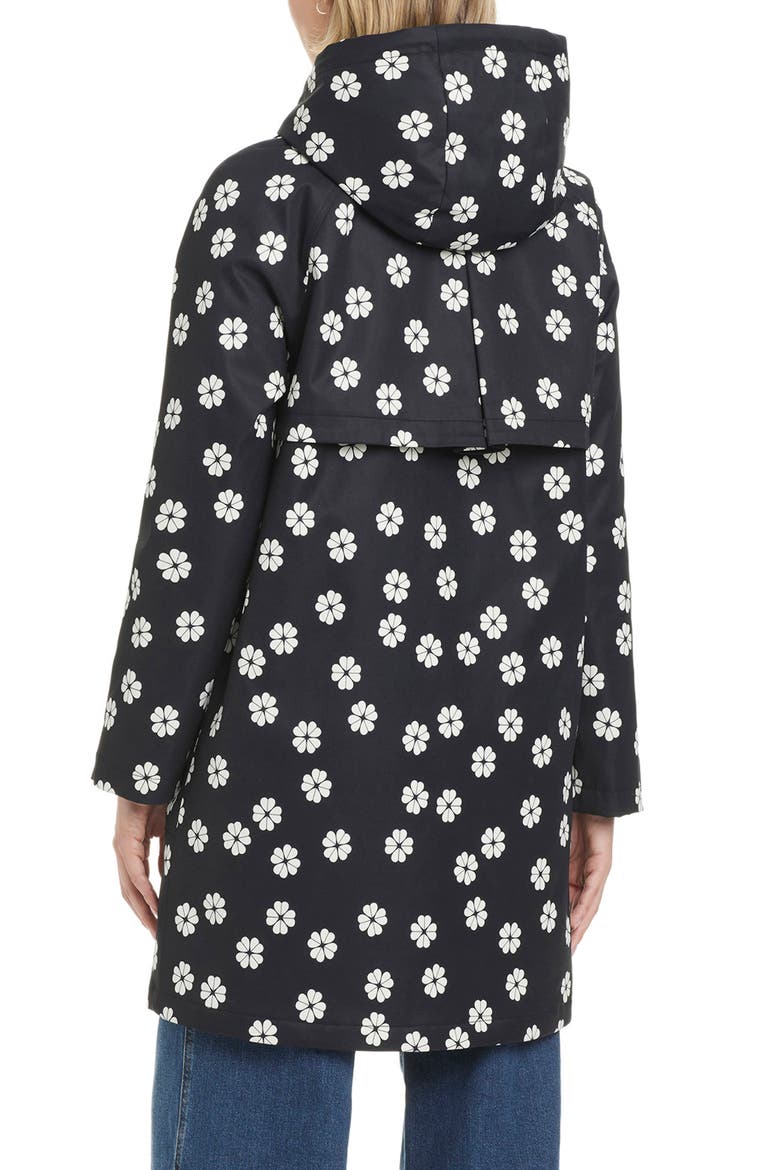 Hooded A-Line Trench Coat, Alternate, color, SPADE FLOWER TOSS