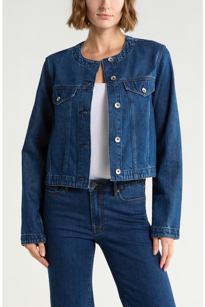 Dora Denim Jacket, Main, color, MEDIUM WASH