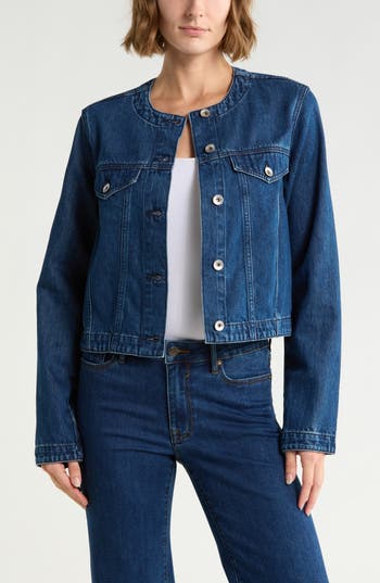 Rag & Bone Dora Denim Jacket In Blue