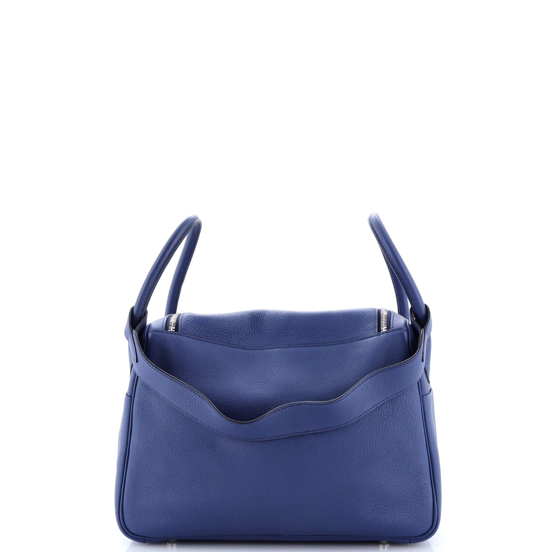 Pre-Owned Hermes Lindy Bag Clemence 30, Alternate, color, Bleu Brighton