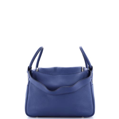Pre-owned Hermes Hermes Lindy Bag Clemence 30 In Blue