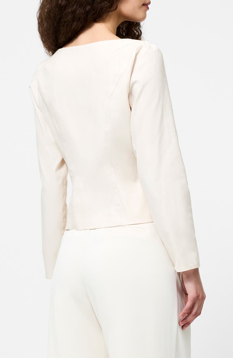 French Connection Inga 2-Pocket Button-Up Shirt, Alternate, color, Porcelain Cream